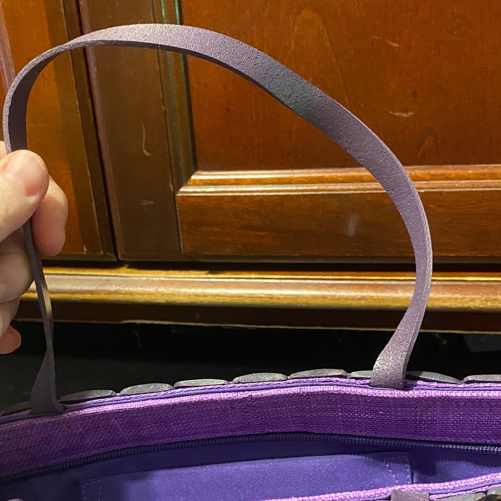 Purple Beaded Women's Bag - Picture 12 of 16